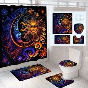 4pc Moon and Sun Bathroom Set NWT